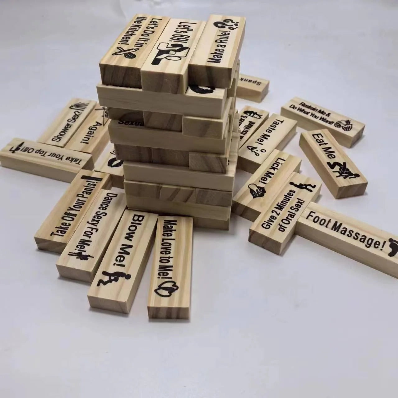 Naughty Jenga – Flirty Stacking Block Game for Couples